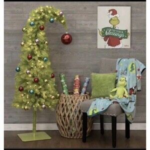 New Grinch 5ft Bright Green Whimsical Christmas Tree Hobby Lobby 2023 Sold Out